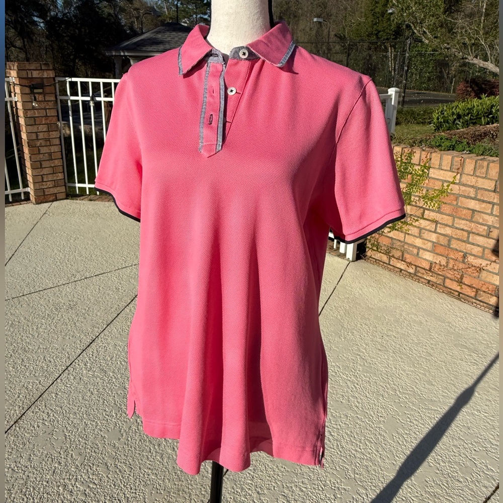 Pink Polo Brooks Brothers Collar Women's Top